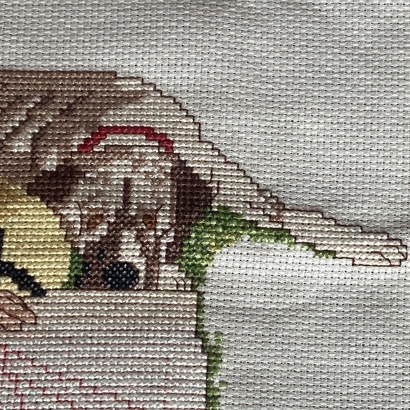 Vintage Norman Rockwell cross-Stitch. Handmade. - Picture 11 of 16